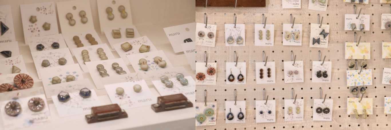 新作のイヤリングとピアス